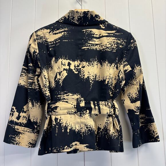 Grace Womens Career Artsy Abstract Blazer Jacket Size 8 Sophisticated Office - Picture 2 of 7